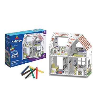 Imagem de Playset Casinha Para Colorir Xalingo