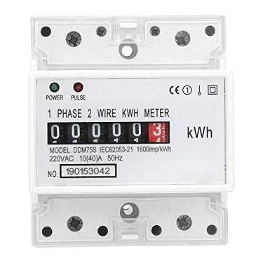 Imagem de Sluffs Watt Meter, Medidor Elétrico, Monofásico 4P LED Din Rail Eletricidade Consumo De Energia Wattímetro Medidor De Energia DDM75S 10-40a