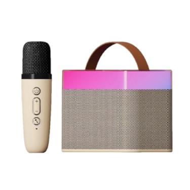 Imagem de Caixinha De Som Multimídia Karaokê 10w Bluetooth Portátil Usb Sd (Creme)