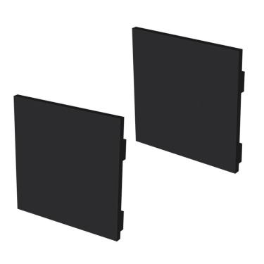 Imagem de Kit Acessórios Taschibra Para Perfil Sobrepor 5x5cm Zenith 50 Preto