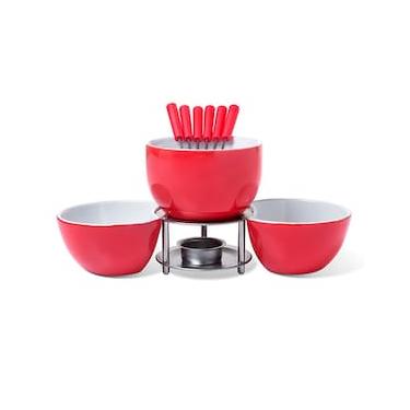 Imagem de Aparelho de Fondue Brinox 1256/103 Vermelho – 10 Peças