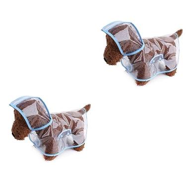 Imagem de Ipetboom 2 Unidades Jaqueta De Moda Capa De Chuva Transparente Para Cães Poncho Transparente Jaqueta Transparente Capa De Chuva Transparente Para Cachorro Encapuzado Guarda-chuva