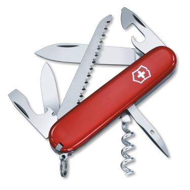 Imagem de Victorinox Canivete suíço Camper, canivete suíço de 13 funções com lâmina grande, chave de fenda, pinça e chaveiro - vermelho