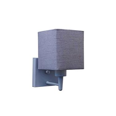 Imagem de Arandela Quadrada Retro Parede Cúpula Tecido, Vivare Iluminação, Arandela Parede2006 BRCZ, Branco, Pequeno