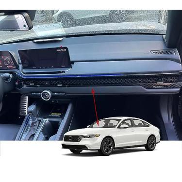Imagem de GZBFTDH Acessório para Interior de Carro, Painel Central de Fibra de Carbono, Compatível com Honda Accord 2023 2024