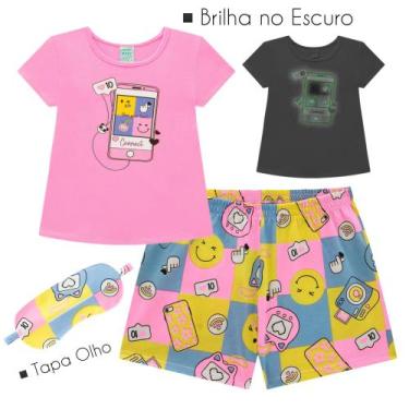 Imagem de Pijama Infantil Feminino Em Meia Malha C/ Tapa Olho Kyly - Kyly