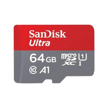 Imagem de Cartão de memória SanDisk 64GB Ultra microSDHC UHS-I com adaptador – 120MB/s, C10, U1, Full HD, A1, cartão micro SD – SDSQUA4-064G-GN6MA