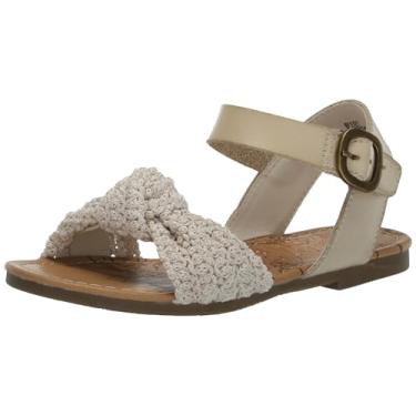 Imagem de Blowfish Malibu Sandália rasteira feminina Sassie-k, Branco, 5 Big Kid