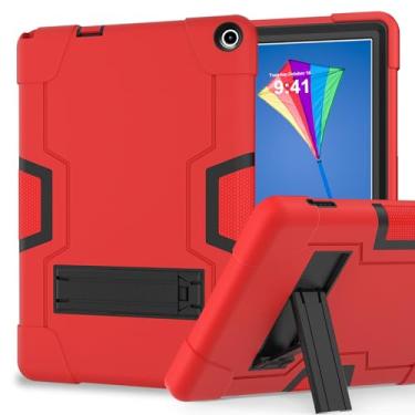 Imagem de Capa para tablet Capa de proteção compatível com Walmart Onn 10.1 2022 Modelo Gen 3 10.1" 100071485 Capa de silicone para tablet com suporte, capa protetora robusta à prova de choque para serviços pes