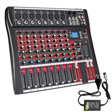 Imagem de Profissional Placa De Som Audio Mixer Canal,7/8/12 Canals Mesa De Som Misturador com Bluetooth Acessórios de streaming para mixers de DJ (8 canais)