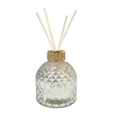 Imagem de Difusor dourado de vidro trabalhado com detalhe pedrarias