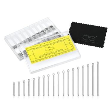 Imagem de DS. DISTINCTIVE STYLE Pulseira de relógio DIY Crafts, 360 peças, barras de mola de 6 a 23 mm, pinos de elos de aço inoxidável, kit de reparo para relojoeiro