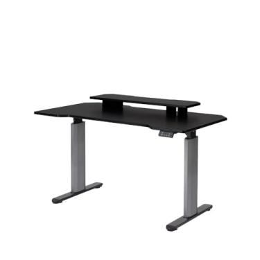 Imagem de Mesa com Regulagem de Altura Elétrica e Stand Lift 134 cm - Preto Fosco c/Prata