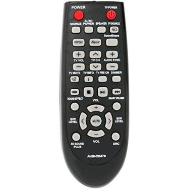Imagem de AH59-02547B Ajuste remoto substituído para Samsung Soundbar AH59-02612A AH59-02612B HW-H550 HW-E551 HW-E551/ZA HW-H550/ZA HW-H551/ZA HW-H551 HW-E450/ZA Uma barra de som de áudio sem fio Sistema