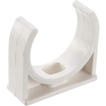 Imagem de 40 peças de grampos de tubulação de água de PVC em forma de U, fivelas em forma de U adequadas para tubos de 1-1/4" (32 mm), bandejas de TV, suporte para tubos Pex (branco 32 mm)