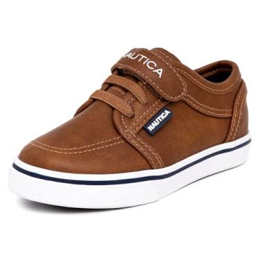 Imagem de Nautica Tênis infantil com alça ajustável e tiras elásticas | Sapatos casuais confortáveis para meninos e meninas (bebê/criança pequena), Tan-moulouya, 5 Toddler