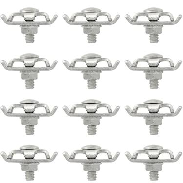 Imagem de Grampo de união de parede de grade TAODAN 12 peças S conectores de clipe de união de parede galvanizado com parafusos, clipe de conectores de painel de tela de exibição, grampo de parede de grade