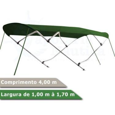 Imagem de Capota Toldo Nautico 4 Arcos 4m Comprimento Estrutura Reforçada P/ Lan