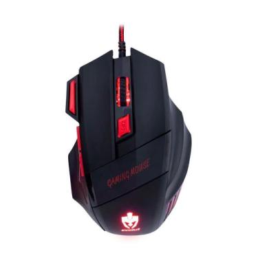 Imagem de Mouse Gamer 6 Botões 2400dpi LED Com Fio para Jogos - Evolut