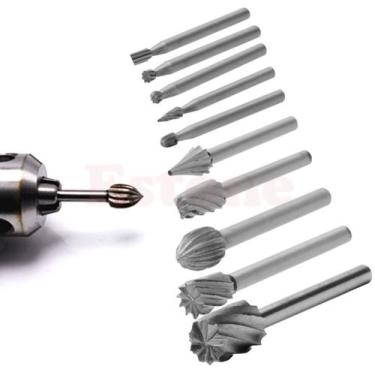 Imagem de Kit Fresa Mini Broca Aço Furadeira Micro Retifica Alumínio Esculpir En