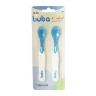 Imagem de Kit Colheres Termossensível Azul 11750 - Buba