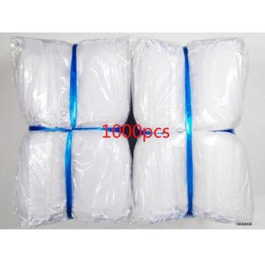 Imagem de 200 Saquinhos De Organza 10x15 Branco Fita Cetim-Lembrancinha - OKABOX
