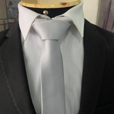Imagem de Gravata Premium Prata - Sem marca, Prata 02