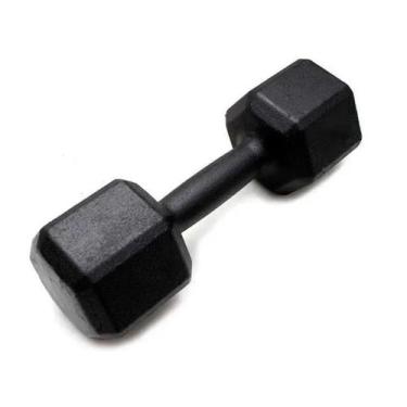 Imagem de Halter sextavado pintado preto 1kg rae fitness