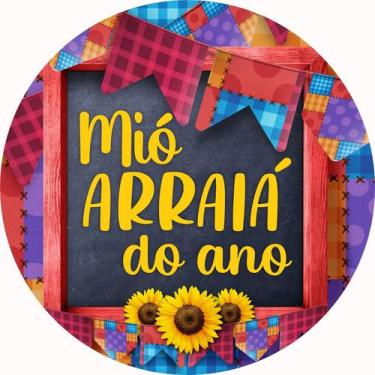 Imagem de Painel de Lona Redondo Festa Junina Mió Arraiá - Fabrika de Festa