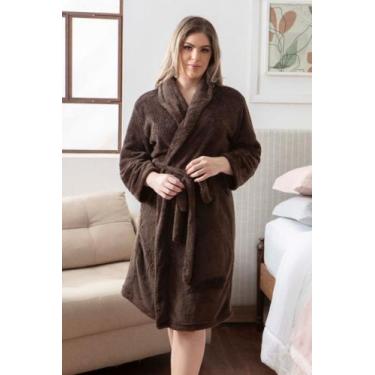 Imagem de Roupão De Banho Microfibra Camesa Unissex Cores Adulto Único - Enxovai