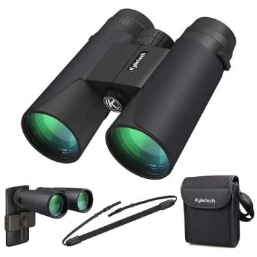 Imagem de Binóculos Kylietech 12X42 com adaptador de telefone profissional HD compacto impermeável e à prova de neblina telescópio esportes - lente Prism FMC BAK4 para observar pássaros caminhadas