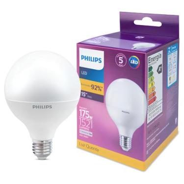Imagem de Lampada Led Globo 13w 1521lm Bivolt 2700k Philips, 127/220V, BRANCO-QU