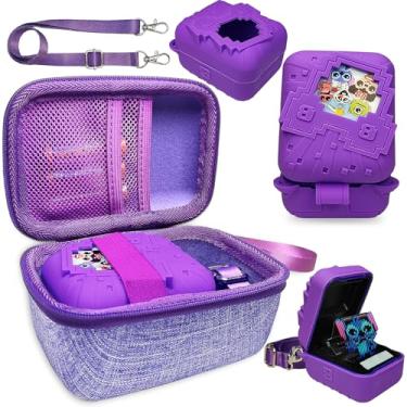 Imagem de JCHPINE Hard Carrying Case and Silicone Cover for Bitzee Disney Interactive Digital Pet, Protective Case for Bitzee Disney Virtual Electronic Pets Accessories (Purple)