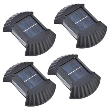 Imagem de Luminaria Solar Led Parede Arandela Kit 4 Uni Resistente Spot Balizado