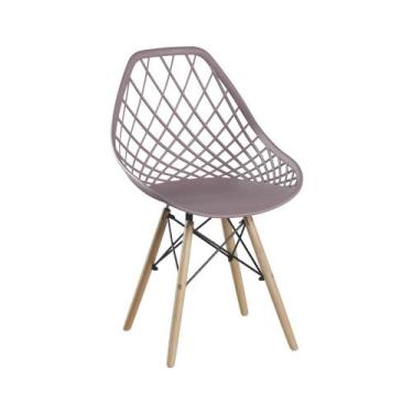 Imagem de Kit 4 Cadeiras Cloe Base Madeira Desmontada Várias Cores - Rivatti, Ca