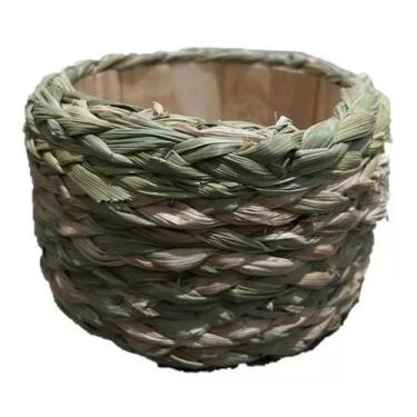 Imagem de Cesto Vaso Palha Sisal Decoração Cachepô Plantas Flores Lar - FLORA FU