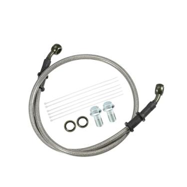 Imagem de Partuto 1 conjunto de mangueiras de linha de embreagem ou freio hidráulico de motocicleta de 80 cm, universal para motocicleta, motocicleta, quadriciclo, scooter, com parafusos de substituição