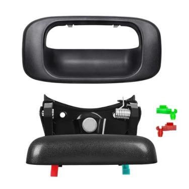 Imagem de Dunhil Alça e moldura para portão traseiro para Silverado GMC Sierra 1500 2500 3500 1999-2006 15997911 15228539 15228541 15228540 com clipe de haste de alça