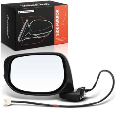 Imagem de A-Premium Espelho retrovisor lateral do motorista - compatível com Honda Fit 2009-2014 - Não aquecido, retrovisor externo preto dobrável manual com ajuste de vidro elétrico - Substituição #