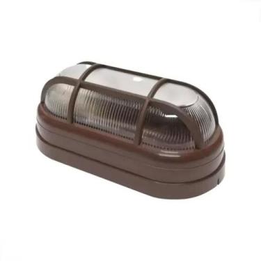 Imagem de Arandela Luminaria Tartaruga Oval Marrom 1XE27 OPL - Opl Iluminacao