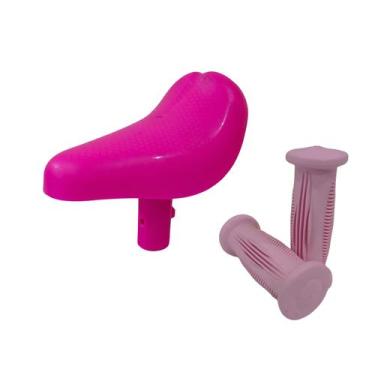 Imagem de Selim Aro 12 Mais Manopla P/Bicicletas Nathor Banco Infantil, Pink