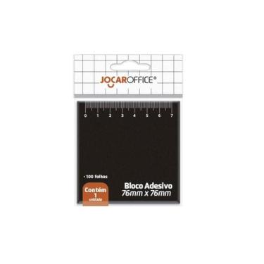 Imagem de Bloco Adesivo Preto Régua 76Mmx76Mm 100Folhas - Jocar Office - Leonora
