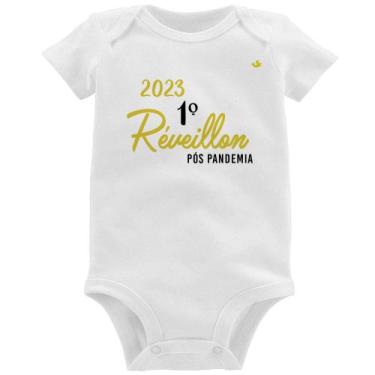 Imagem de Body Bebê 2023 1º Réveillon Pós Pandemia - Foca na Moda, Branco, P