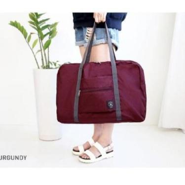Imagem de Bolsa Mala Para Viagem Dobrável Impermeável Com Grande Capacidade e Al