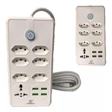 Imagem de Extensão  Usb Cabo Régua Extensão Tomada Elétrica 5m - kapbom