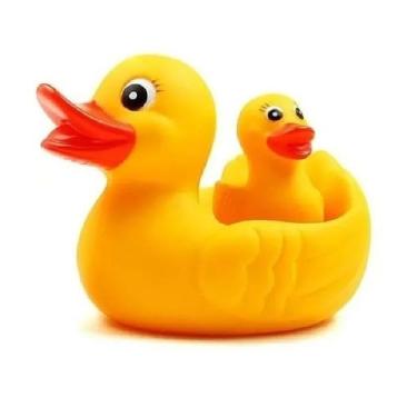 Imagem de Saboneteira baby mãe e patinho de borracha filhote banheira - BEE TOYS