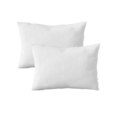 Imagem de Kit 2 Fronhas 50cm x 70cm Lisa Malha 100% Algodão Branca Arrumadinho E