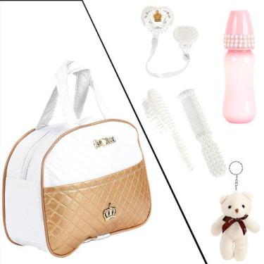 Imagem de Bolsa Maternidade 06 Acessórios de Baby Reborn Bege Pequena - Love