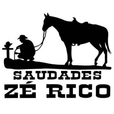 Imagem de Adesivo Saudades Zé Rico SV2023 - Preto - Selaria Vertentes