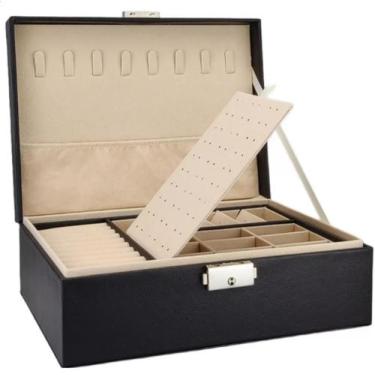 Imagem de Porta Joias Maleta Grande Para Viagem Organizador Ótimo - Quicksale432